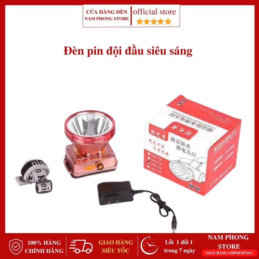 Đèn pin đội đầu siêu sáng 1 bóng, đèn pin led đội đầu , đèn pin đội đầu chống nước, pin trâu, chiếu xa khoảng 300m