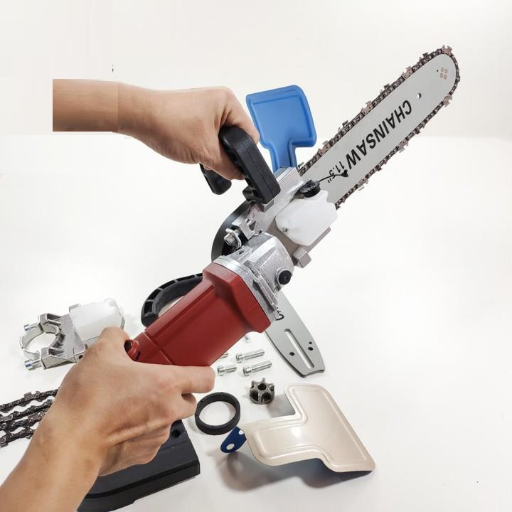 [HCM] Bộ Chuyển Đổi Cưa Xích Gắn Máy Mài Máy Cắt Cầm Tay Thành Máy Cưa Gỗ Bình Tra Nhớt Tự Động Hàng Tốt Chainsaw 12Inch