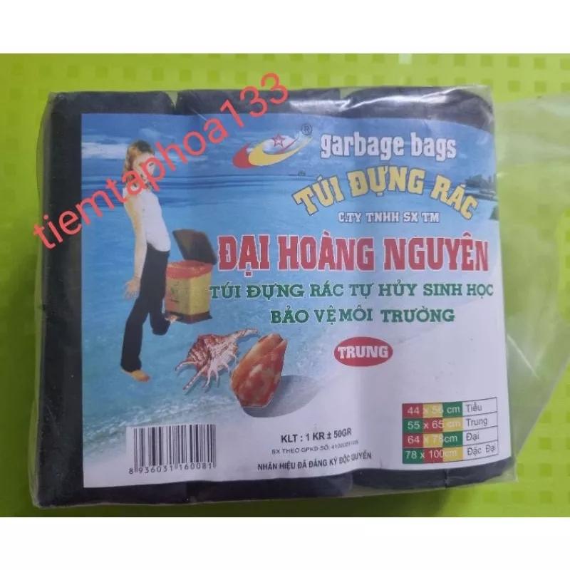Bao túi rác Đại Hoàng Nguyên 1kg 3 cuộn đựng rác tiểu trung đại