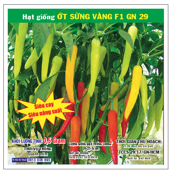 Hạt giống Ớt chỉ thiên, Ớt hiểm, Ớt ngũ sắc, Ớt chuông đà lạt, Ớt sừng vàng đồng giá| Minh Hân Garden