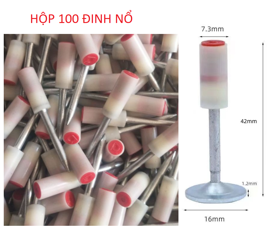 Hộp 100 đinh hạt nổ 73mm dùng cho các loại máy bắn đinh cầm tay