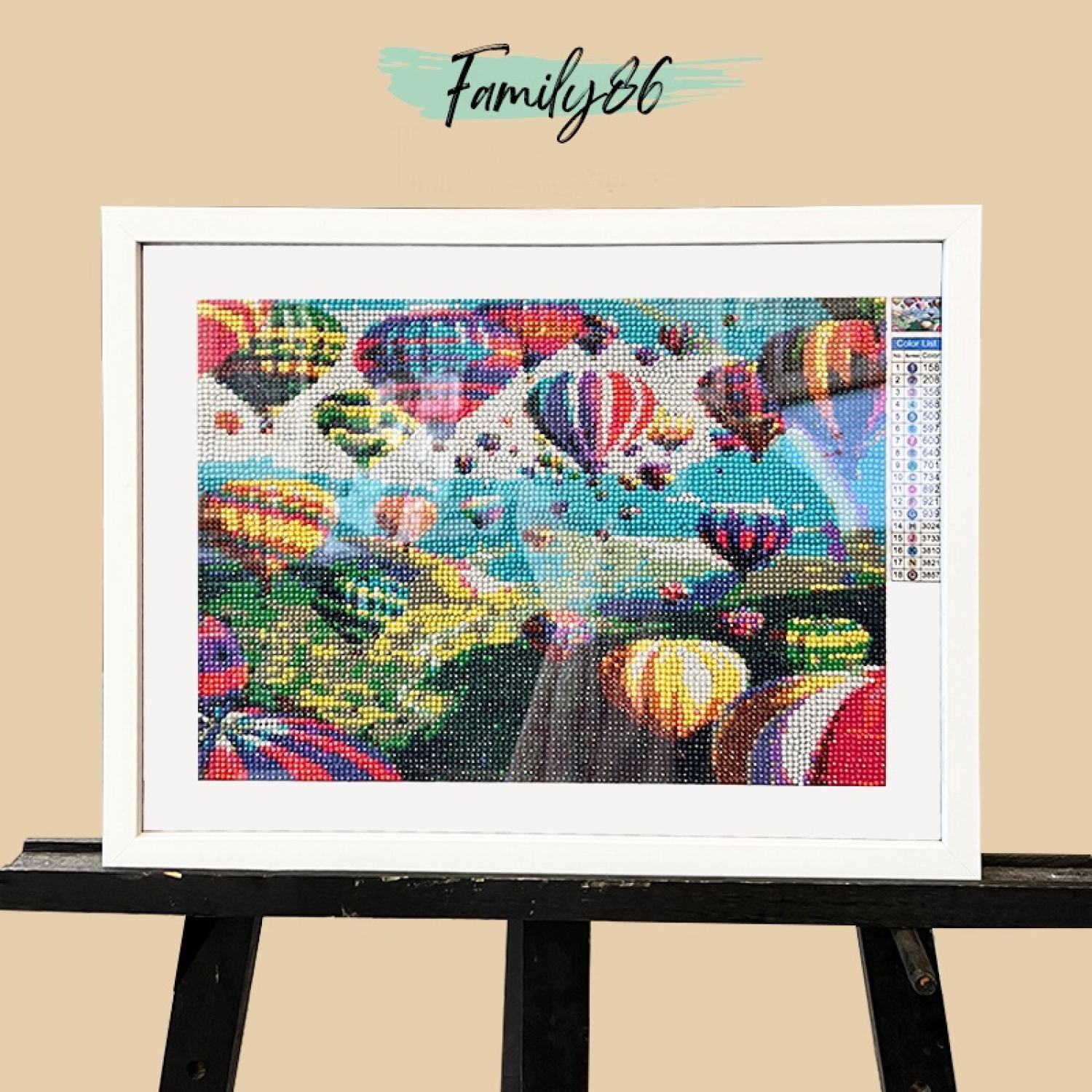 Khung tranh đính đá 30x40cm - bảo hành gãy vỡ, mặt mica loại dày