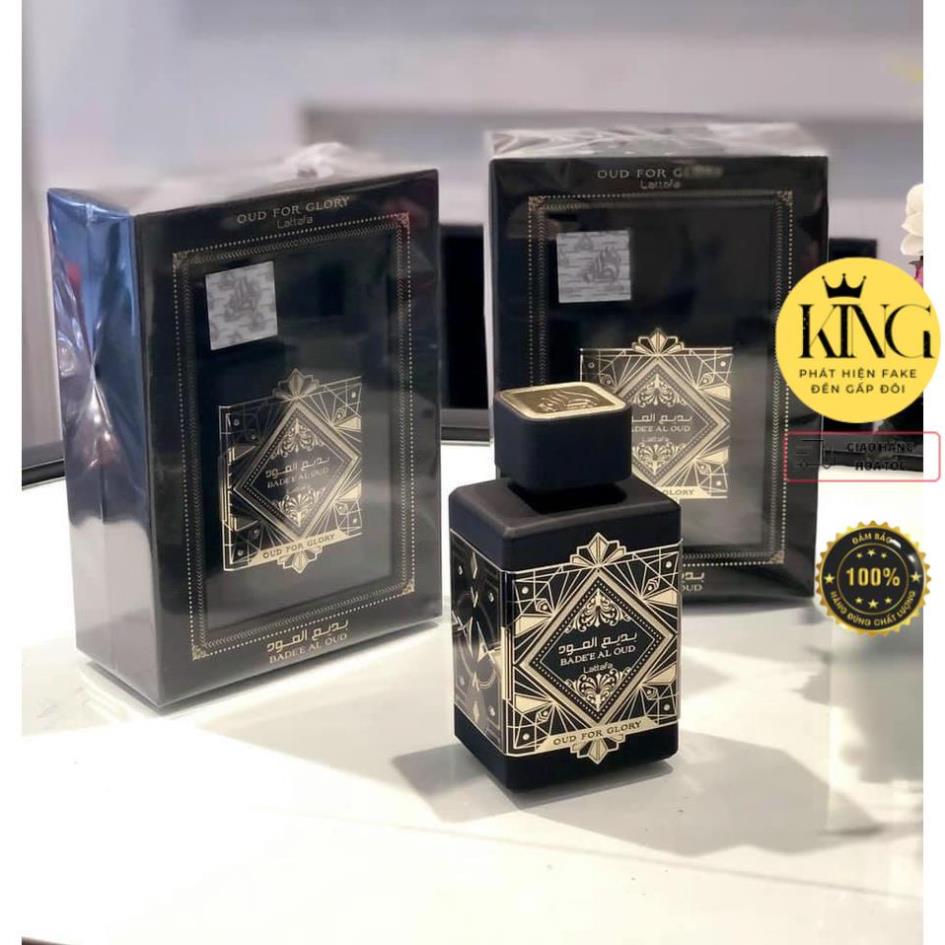 Lattafa Badee Oud_ Nước Hoa Dubai Unisex Lattafa Bade’e Al Oud 100ml Mùi Hương Sành Điệu tông gỗ Trầm hương ấp áp