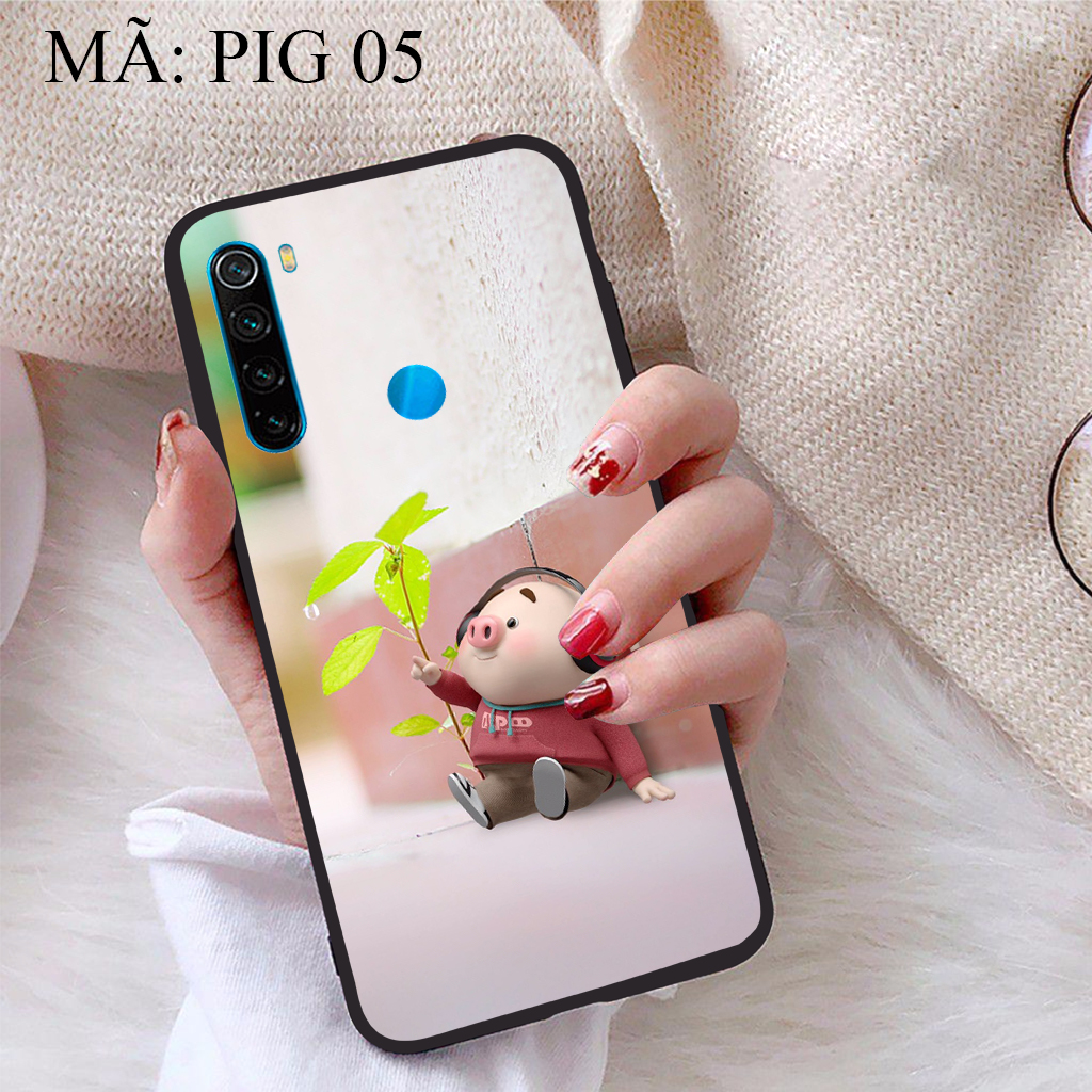[HCM]Ốp lưng iCase dành cho  Xiaomi Redmi Note 8 viền dẻo TPU BST Pig Cute