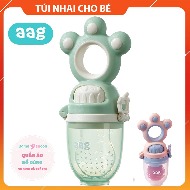 Túi nhai tập ăn dặm aag cao cấp mẫu mới hình thành cho bé chủ động được và yêu thích bữa ăn