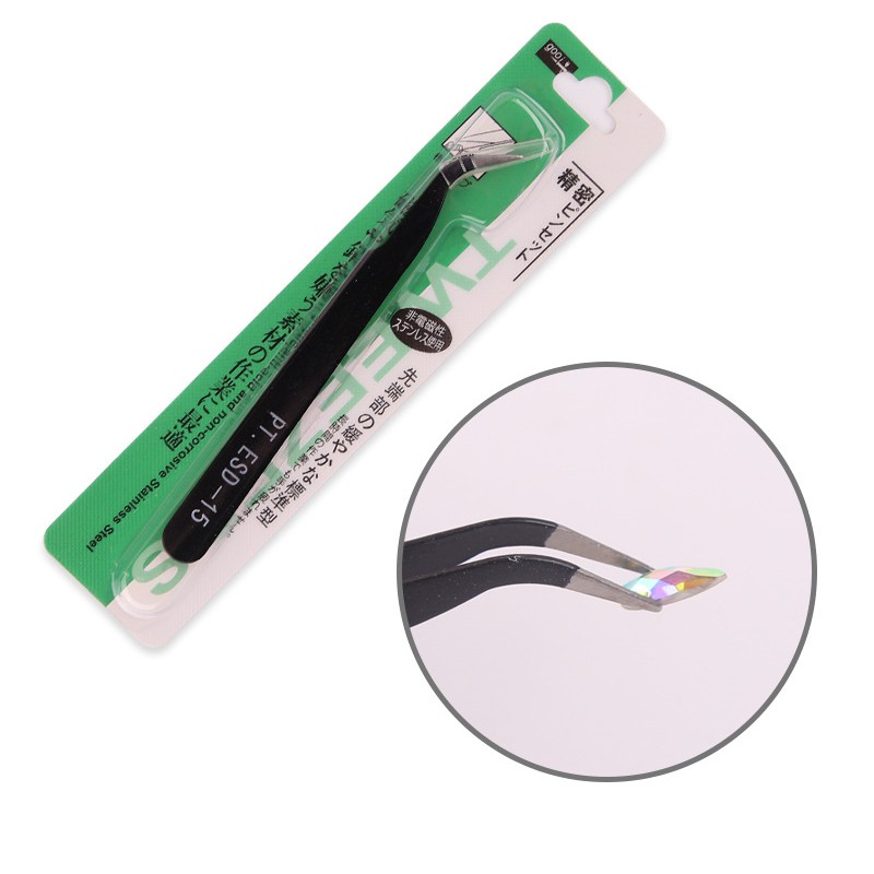 Nhíp cong gắp đá gắp mi trang trí móng làm nail mi shopinail