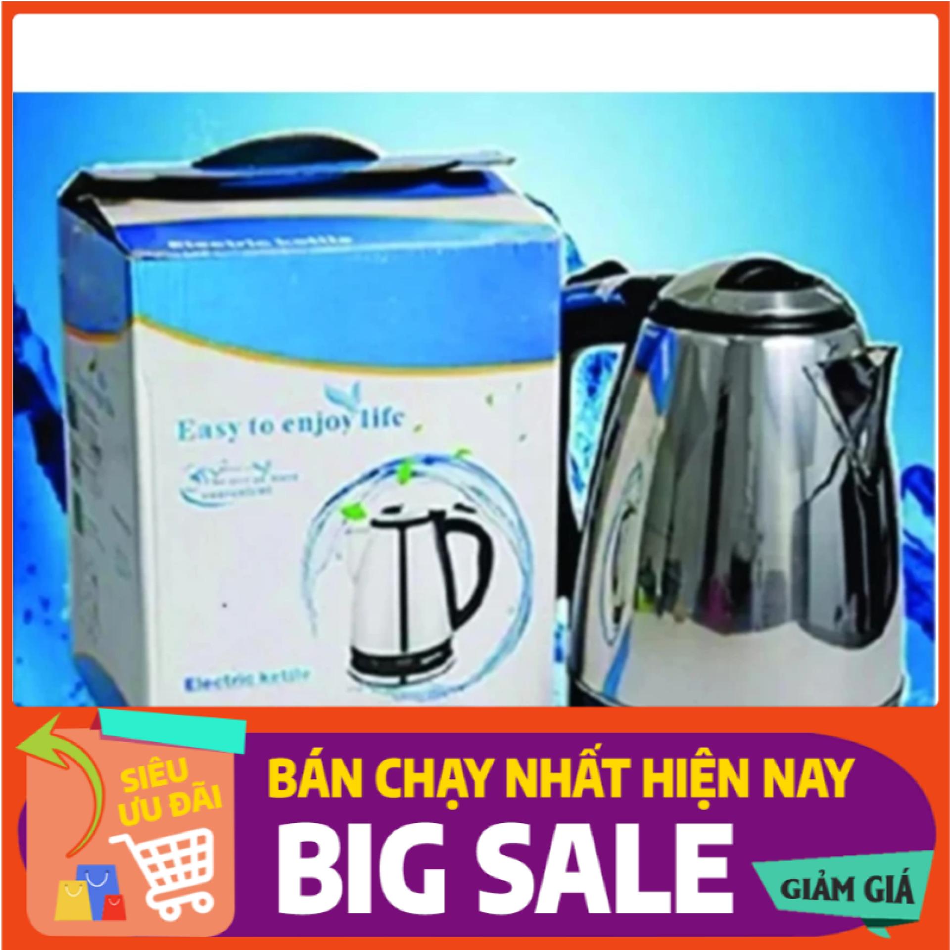[ Siêu giảm giá] Ấm đun nước siêu tốc Electric Kettle dung tích 1.8L mẫu có thể thay đổi 1 chút tùy theo từng đợt hàng của nhà sản xuất H3C Store