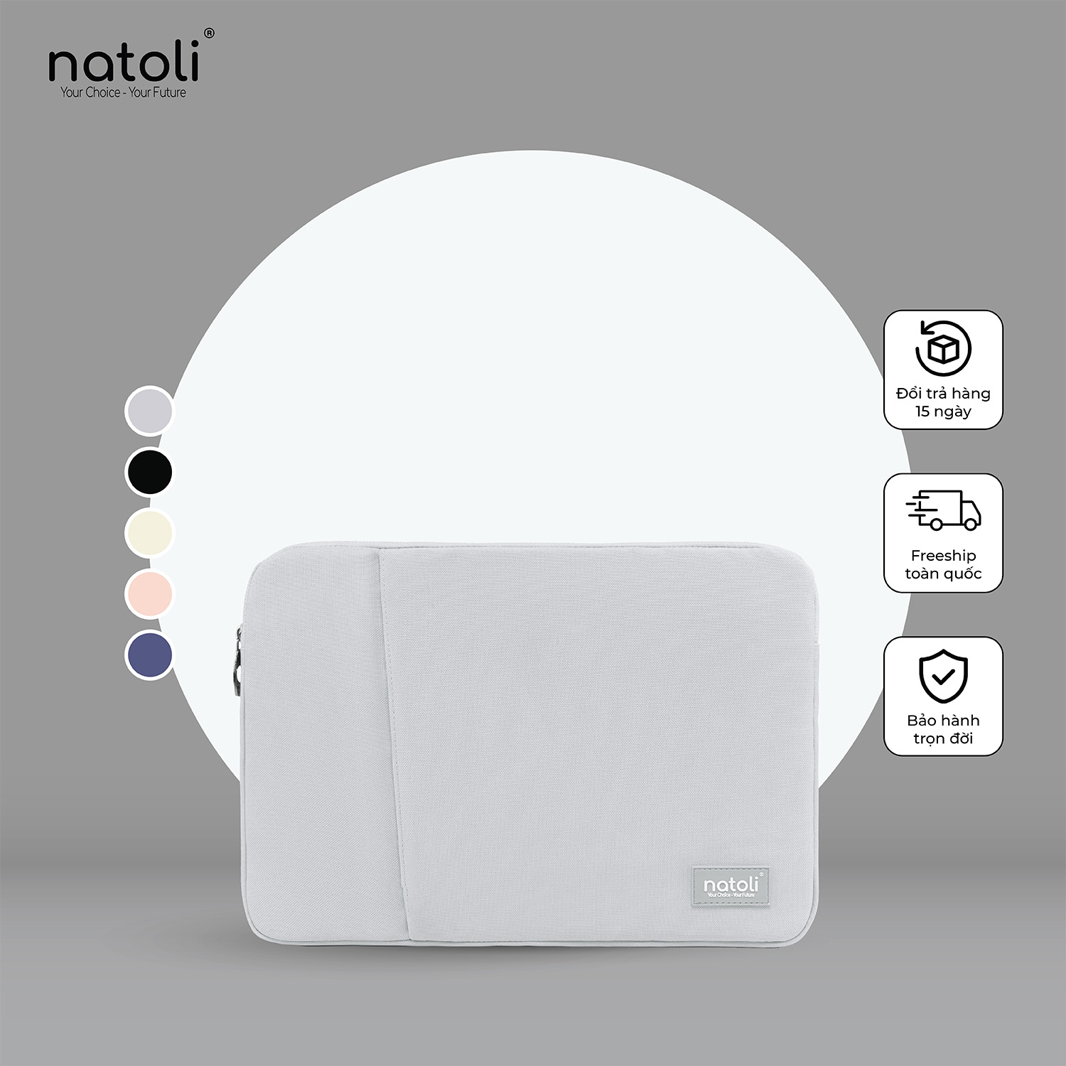 Túi Laptop chống sốc thương hiệu NATOLI đủ size dày dặn kháng nước BST Eager Laptop Bag T7
