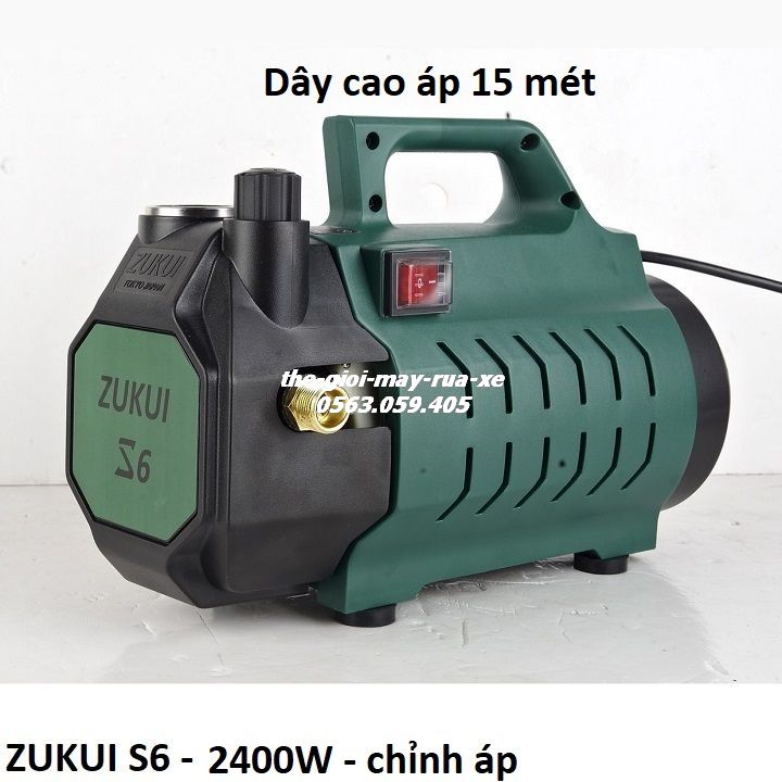 Máy xịt rửa xe chỉnh áp zukui s6 - 2400w - 15 mét
