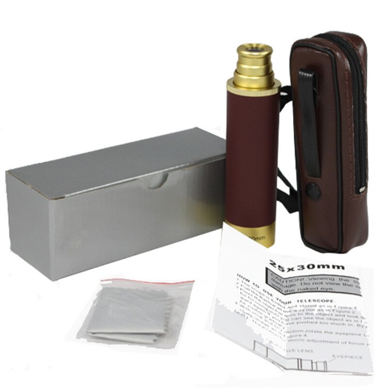 ZZOOI 25x30 Pocket Monocular Telescopes Zoom Monocular Handy Scope Adjustable Outdoor