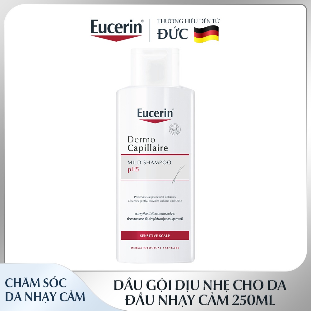Dầu Gội Cho Da Nhạy Cảm Eucerin Dermocapillaire pH5 Mild Shampoo - 250ml