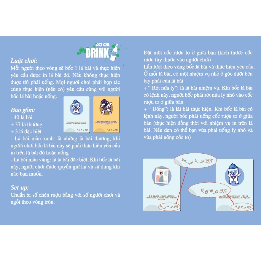 ♀ Bộ bài Drinking game Uống đê phiên bản Trò Chơi - Bài noc out cho các cặp đôi đội nhóm giải trí cho bữa tiệc