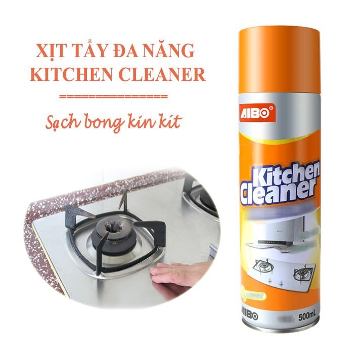 CHAI XỊT TẨY ĐA NĂNG KICHEN CLEARNER Dùng để tẩy các vết bẩn, ố, vết dầu mỡ bám trên tường, sàn nhà, bếp ga hoặc các dụng cụ khác, diệt vi khuẩn có hại, giúp nhà bếp sạch sẽ. Hương thơm dịu nhẹ, không gây độc hại Chai