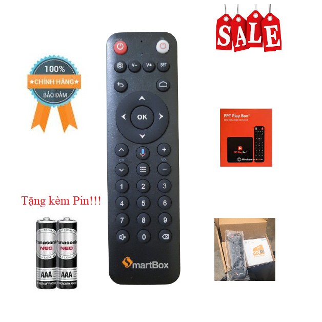 Điều khiển Smartbox Android MyTV giọng nói dùng chung FPT Smartbox- Hàng chính hãng 100% Tặng kèm Pin-Điện tử ALEX