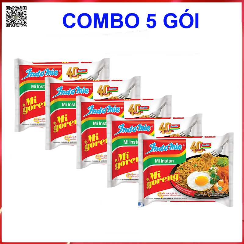 Mì xào khô Indome Goreng [ COMBO 5 GÓI VỊ ĐẶC BIỆT ] Mỳ siêu ngon ăn không ngán