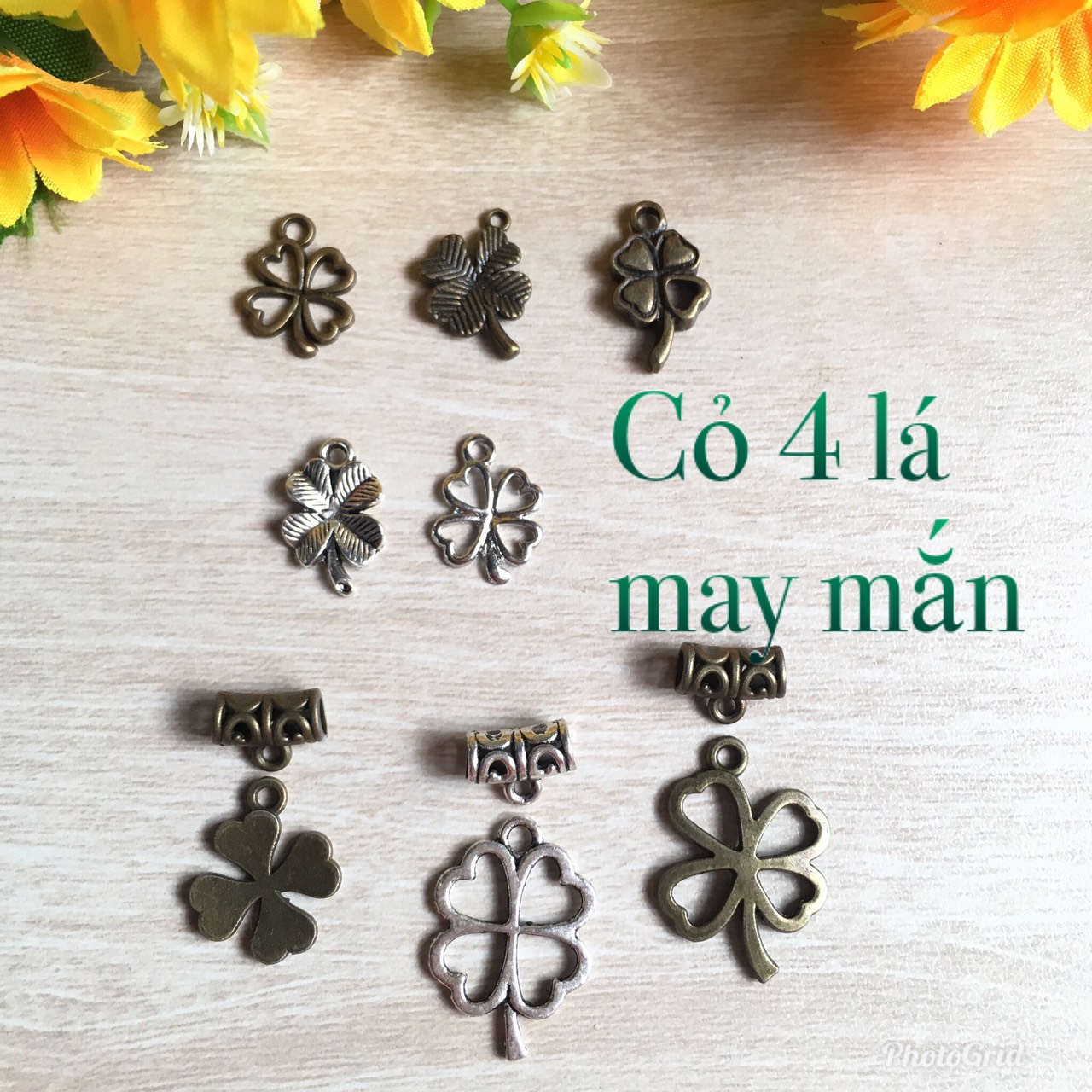 🍀🌺 1 charm cỏ 3 lá 4 lá may mắn bình an 🍀🌺