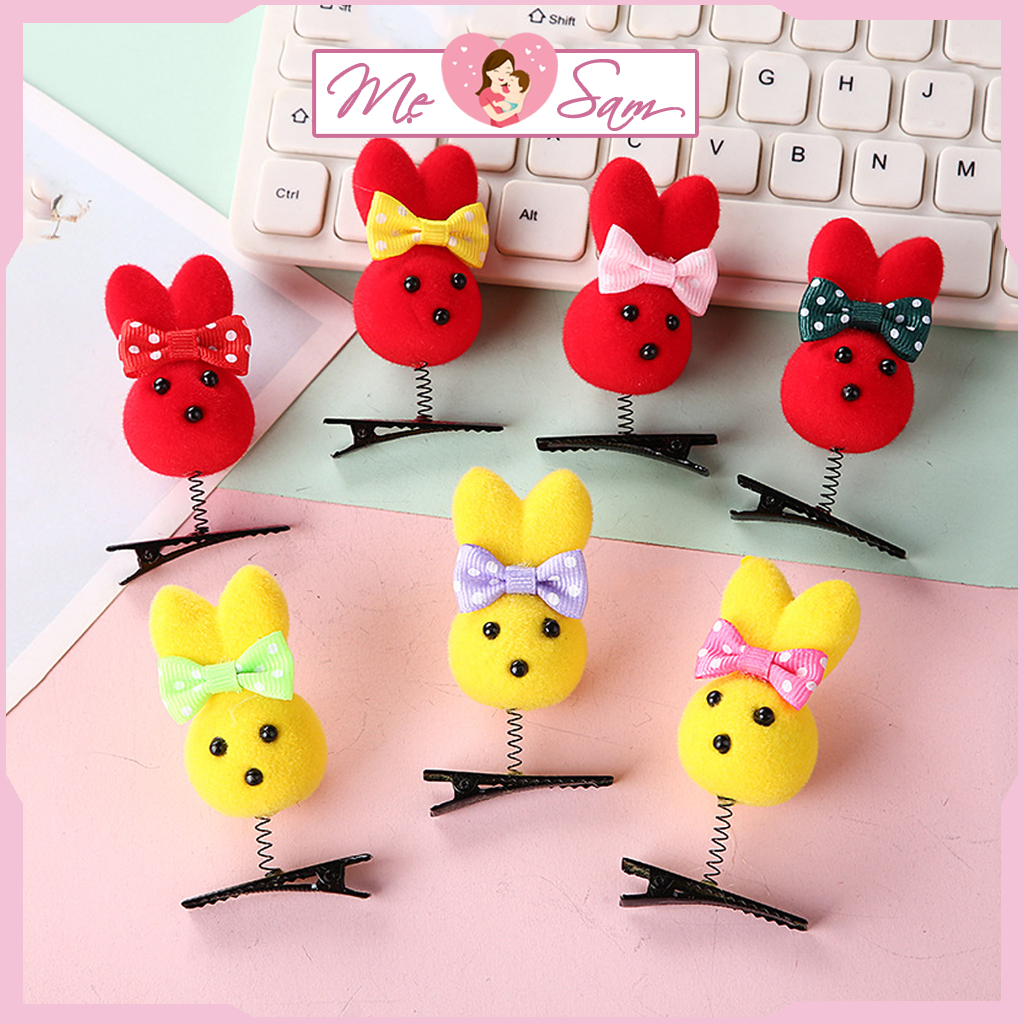 Kẹp tóc cho bé hình con thỏ, con vịt vui nhộn siêu cute dễ thương Shop Mẹ Sam