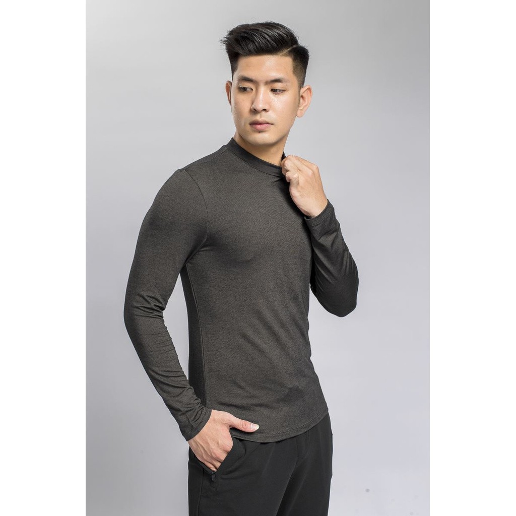 Áo giữ nhiệt nam lót nỉ cổ cao ( cổ 3 phân ) siêu ấm form body