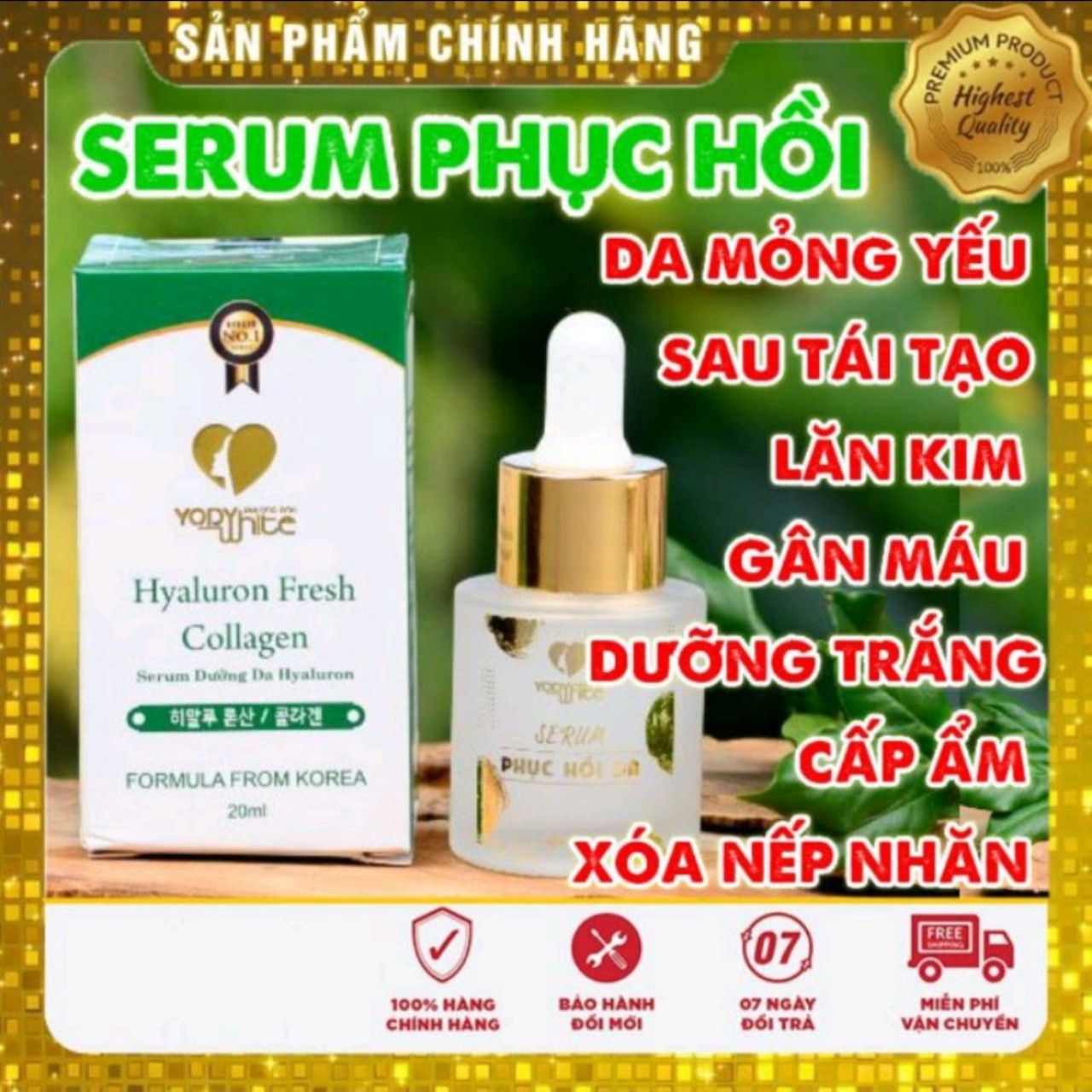 HOÀN TIỀN 15% - [chính hãng] Serum dưỡng trắng da phục hồi Phương Anh Yody White