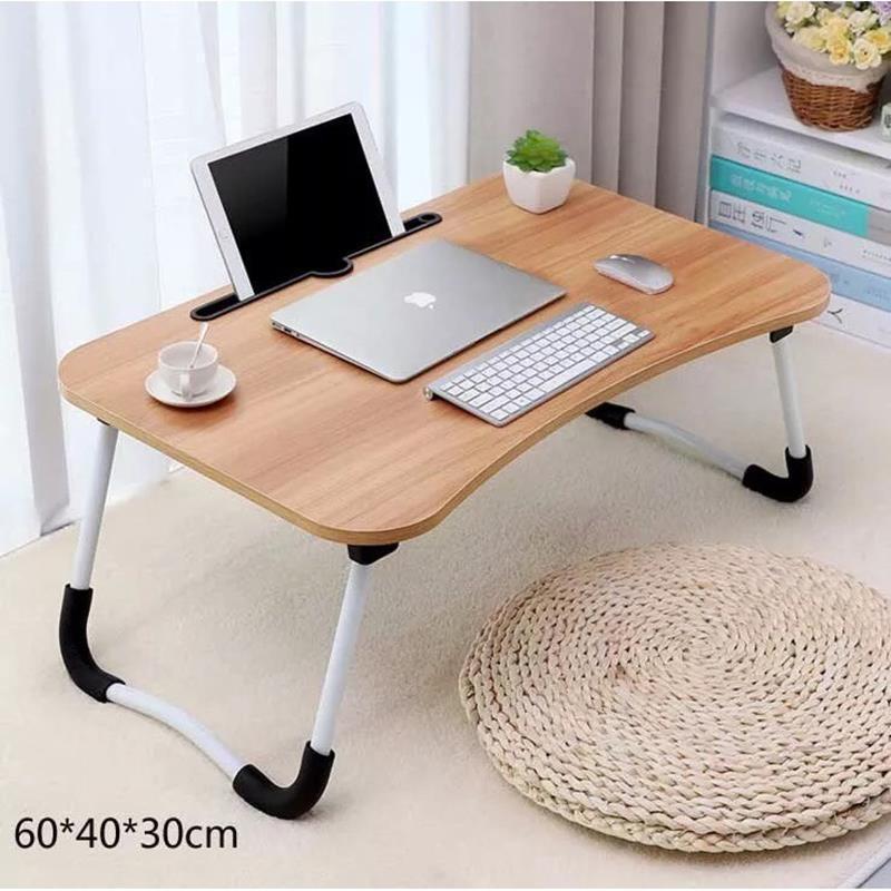 Bàn gỗ chân nhôm có khe cắm điện thoại ipad