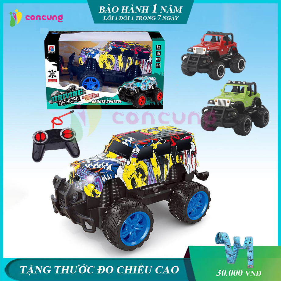 Xe Jeep điều khiển từ xa vượt địa hình thiết kế đẹp dành cho bé, Đồ chơi trẻ em Bảo hành 12 tháng lỗi 1 đổi 1 trong 7 ngày