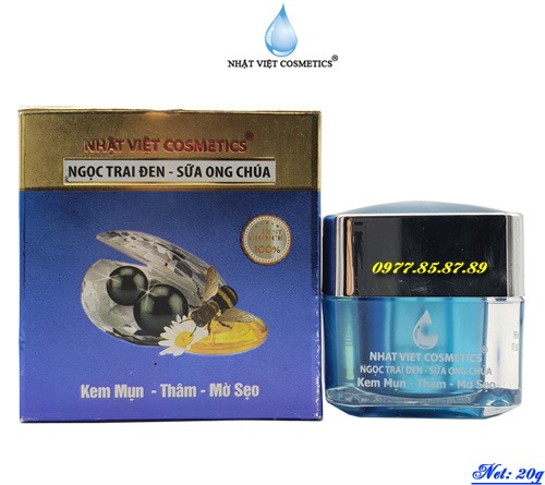 Kem ngọc trai đen sữa ong chúa V13 mụn thâm, mờ sẹo - Mỹ phẩm Ngọc trai đen - Sữa ong chúa 13g