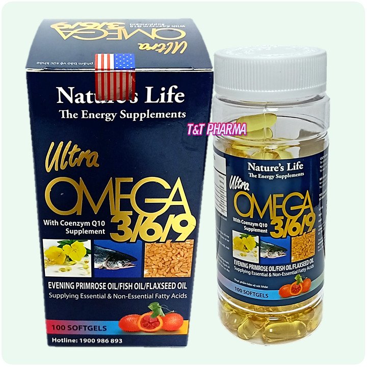 Dầu cá omega alaska 3,6,9 hỗ trợ hệ tim mạch , trí não , tăng cường thị lực , sáng mắt - hộp 100v
