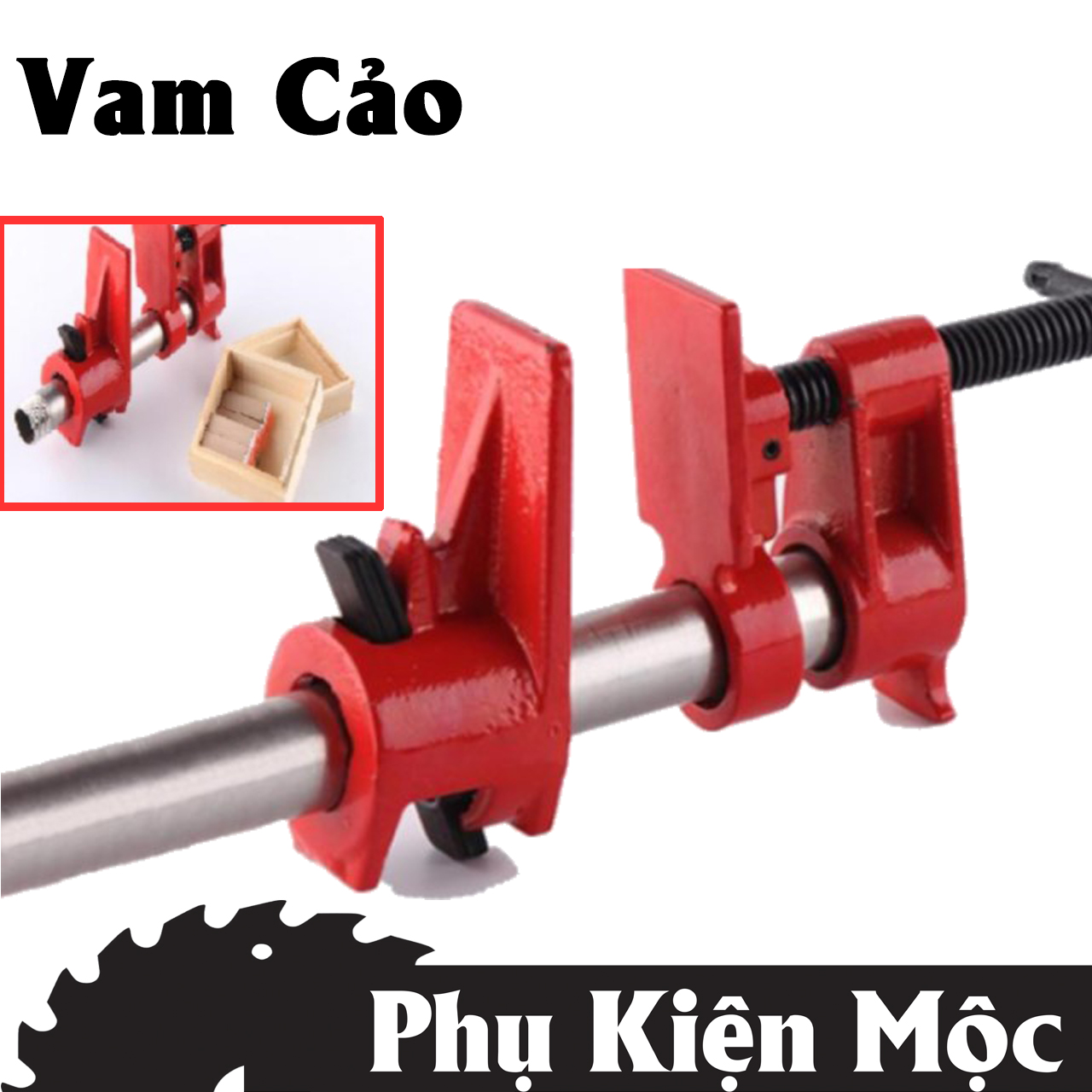 Bộ vam cảo ép chặt, giữ gỗ, vam cảo ống nươc phi 27 cứng cáp ép lực lớn