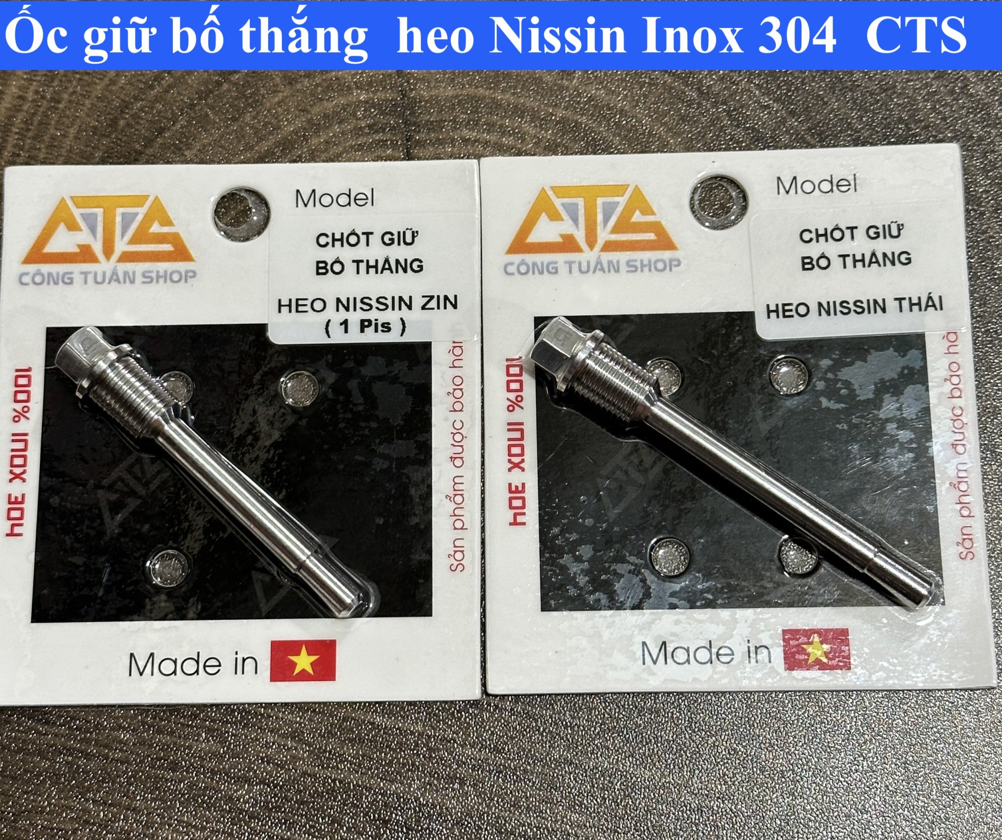 Ốc giữ bố thắng CTS Heo Nissin zin, Heo Nissin Thái đồchơixe