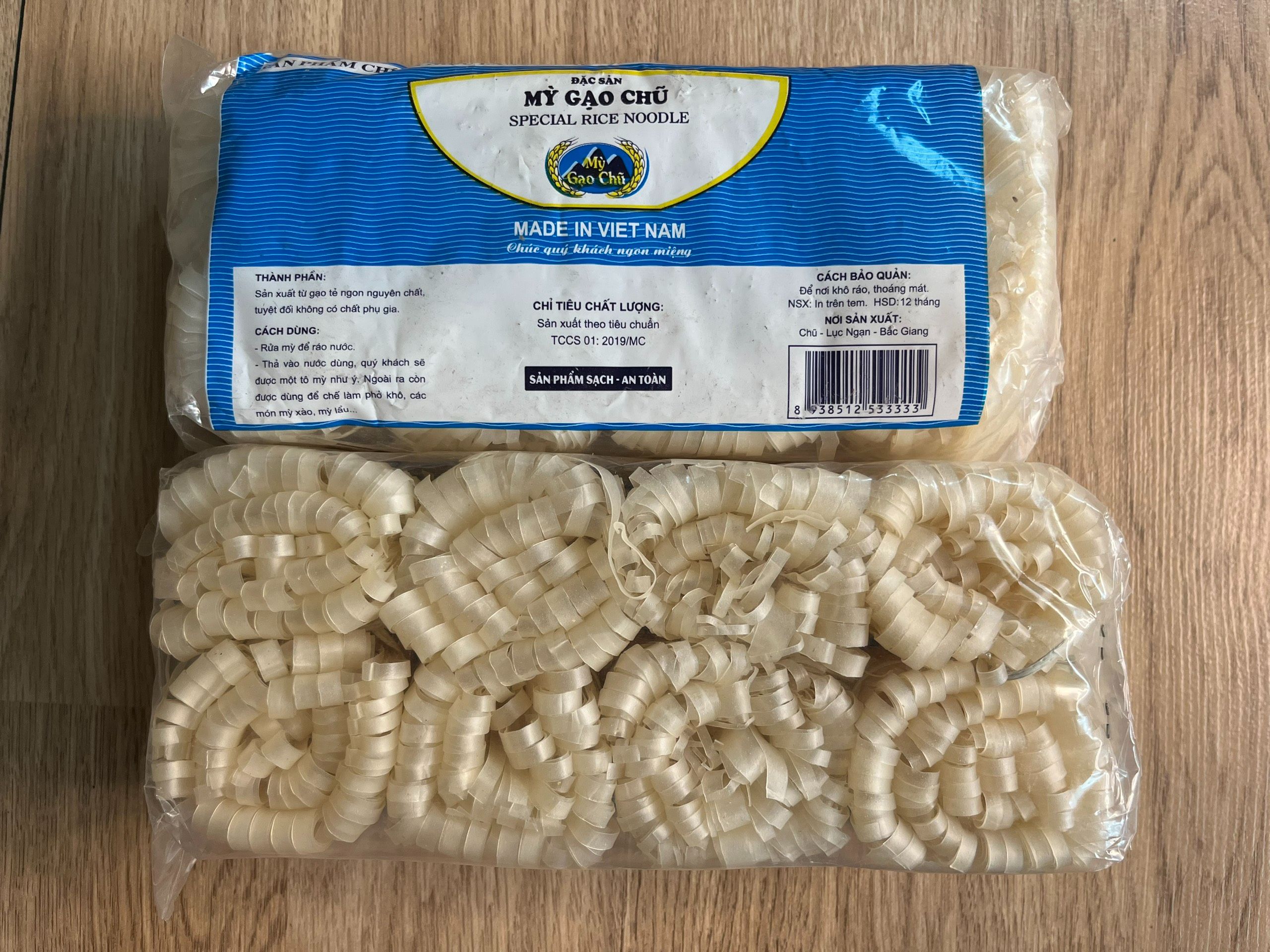 Mỳ Gạo Chũ đặc sản Bắc Giang 250g (Tặng móc khóa)