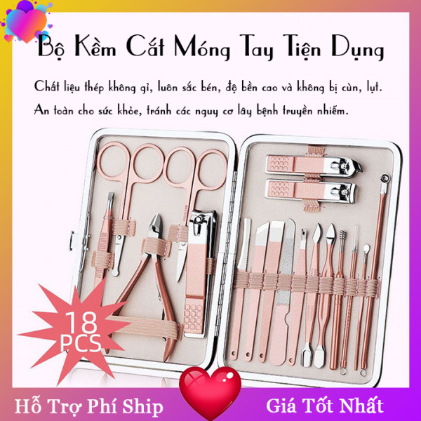[HÀNG XỊN] BỘ DỤNG CỤ LÀM MÓNG CAO CẤP - BỘ KIỀM LÀM MÓNG TAY 18 MÓN LỚN - BỘ KIỀM CẮT MÓNG TAY CHÂN - TRỌN BỘ DỤNG CỤ LÀM MÓNG CHUYÊN NGHIỆP TIỆN LỢI - NHỎ GỌN SIÊU BÉN