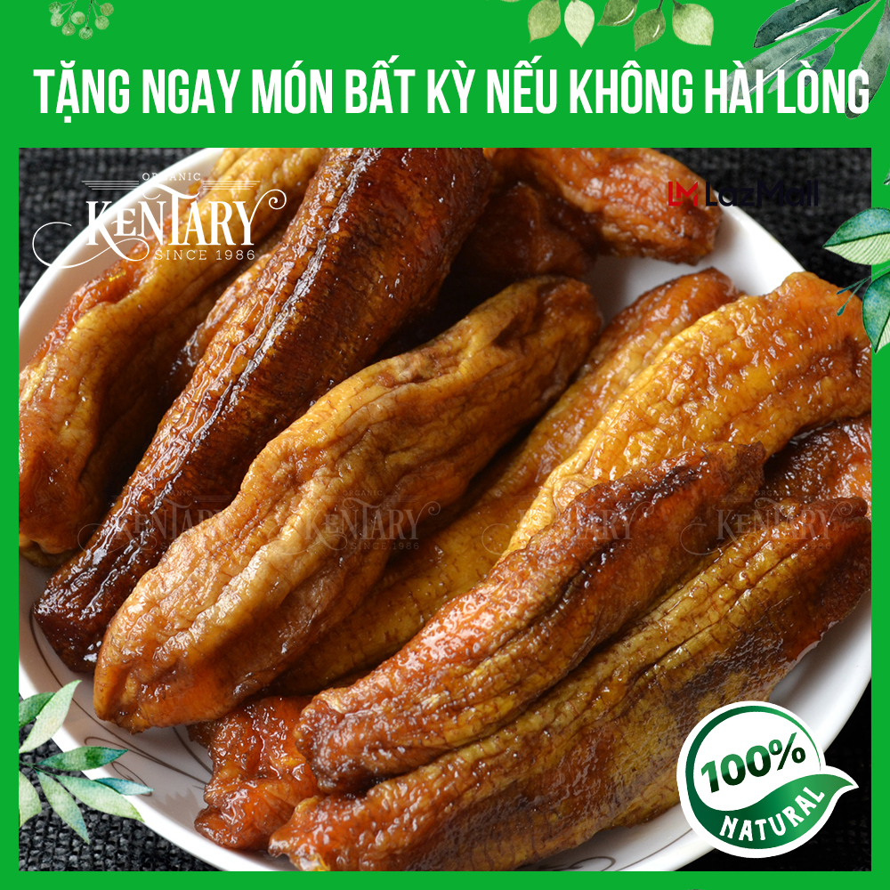 Chuối Laba sấy dẻo không đường Kentary túi 100gr thơm dẻo ngọt ngào giúp giảm cân, thư giãn tinh thần, tốt cho lá gan - đồ ăn vặt