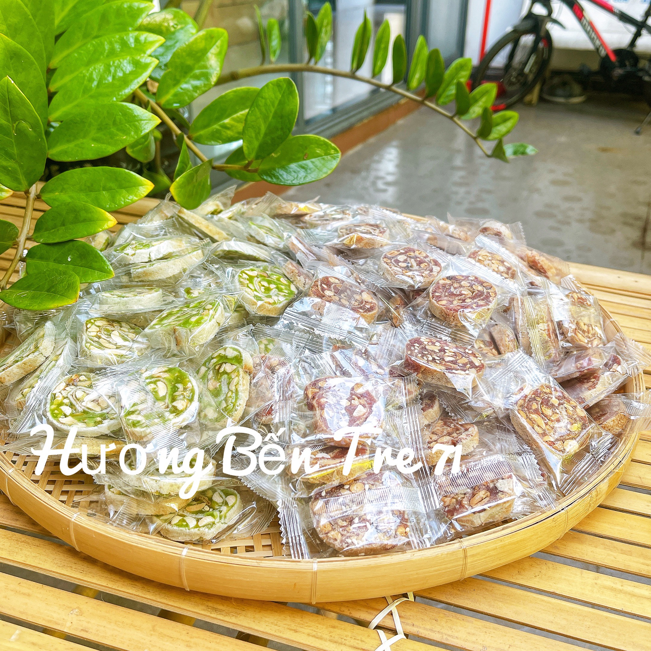 [1Kg]Kẹo chuối cuộn đậu phộng mix- đồ ăn vặt