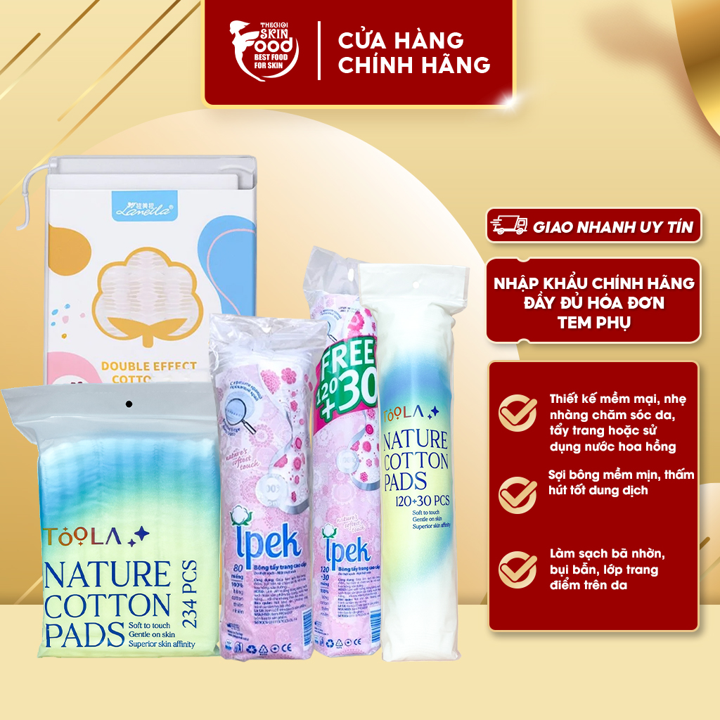 Bông Tẩy Trang 100% Cotton Thổ Nhĩ Kỳ Ipek Klasik Cotton Pads (80/130/150 Miếng)