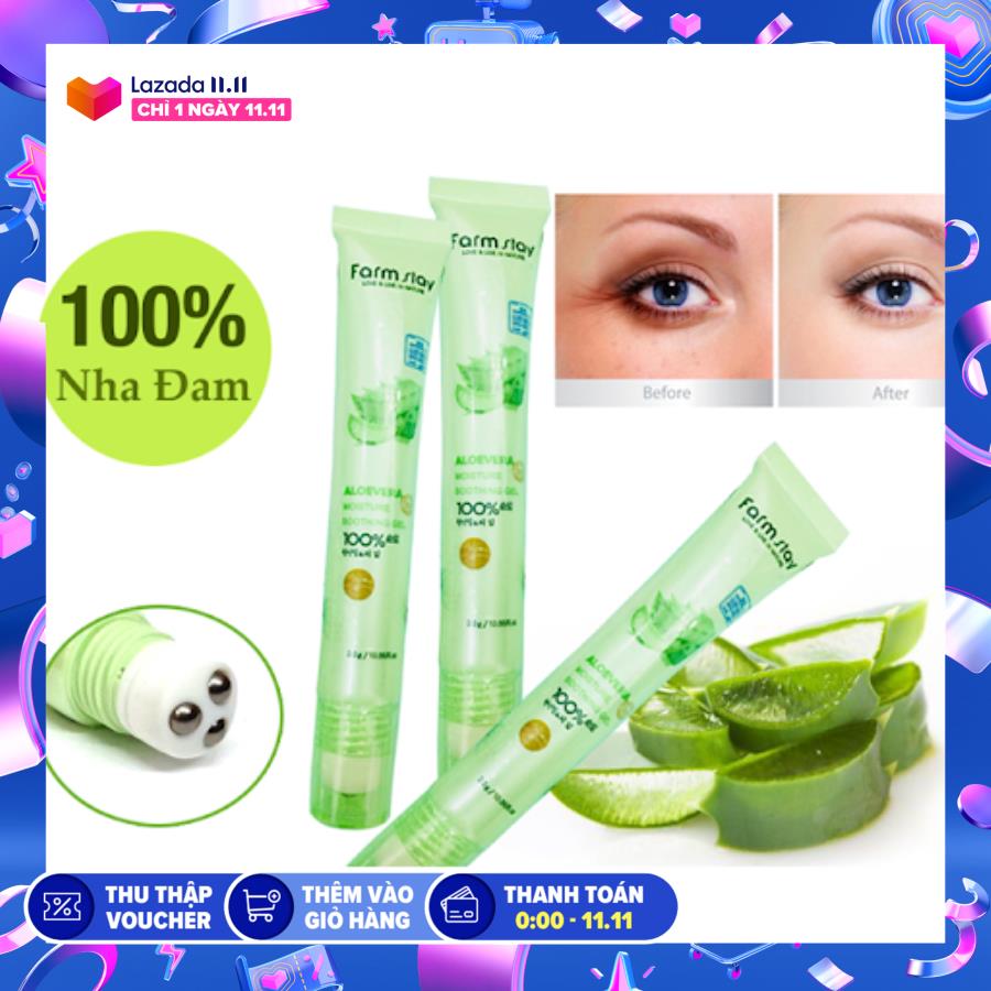 Thanh lăn gel hỗ trợ giảm thâm và bọng mắt aloe vera