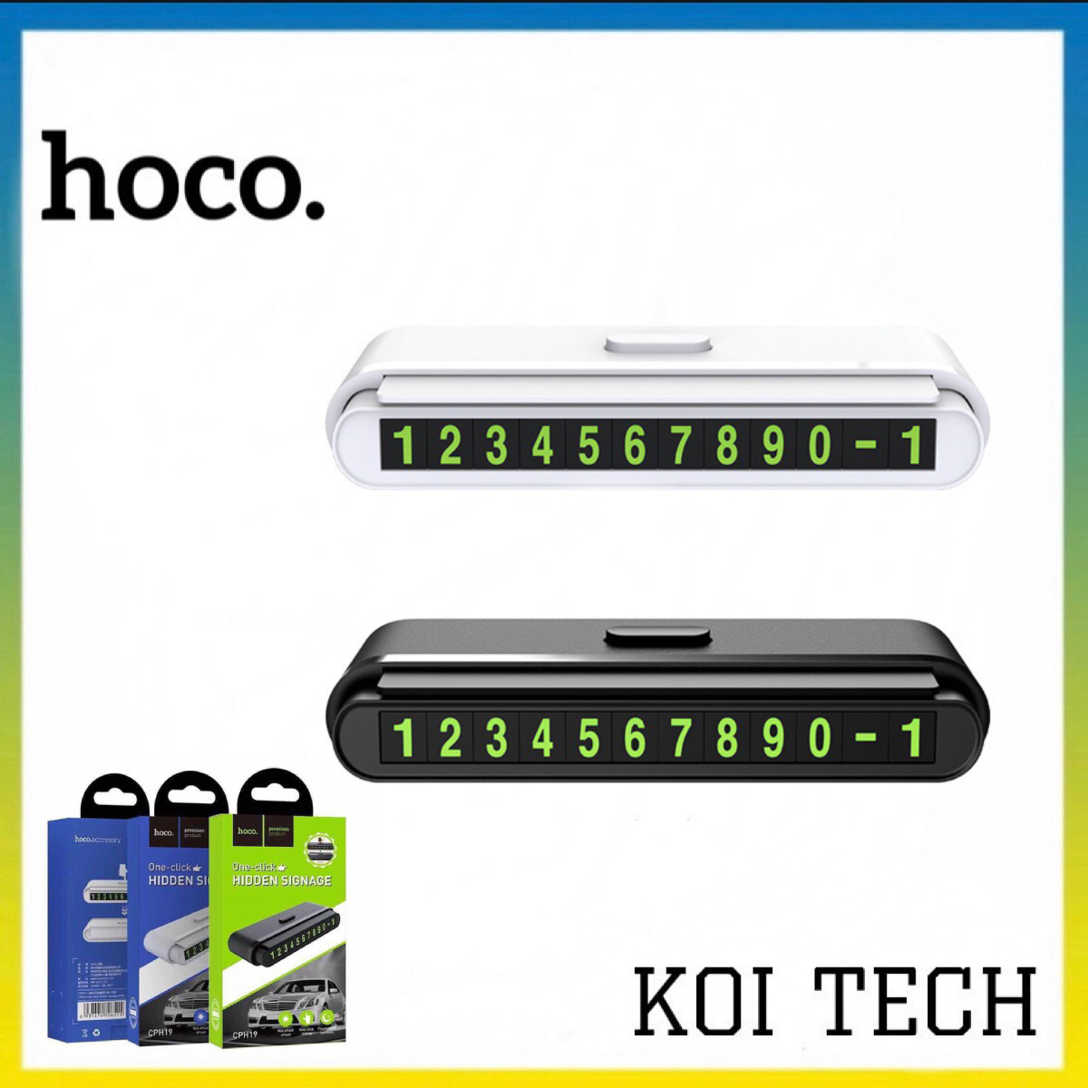 Biển báo số điện thoại trên ô tô hoco cph19 - KOI TECH