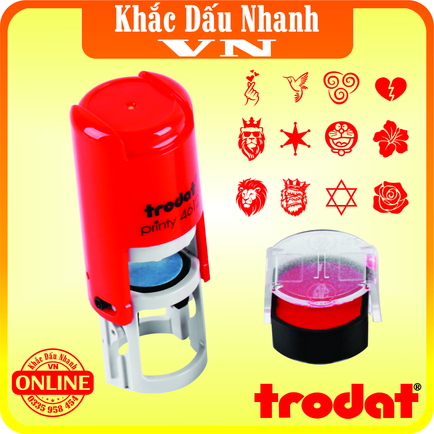 Khắc Dấu Trodat Tích Điểm, Sticker, Khen Tặng, Theo Yêu Cầu