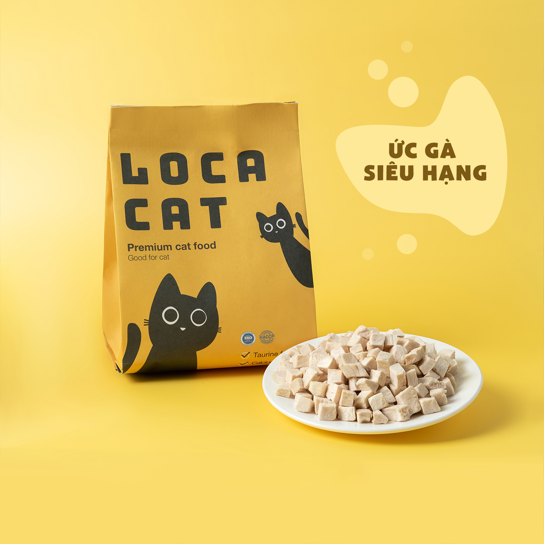 Hạt thức ăn khô cho mèo trộn ức gà sấy lạnh siêu hạng loại 1kg