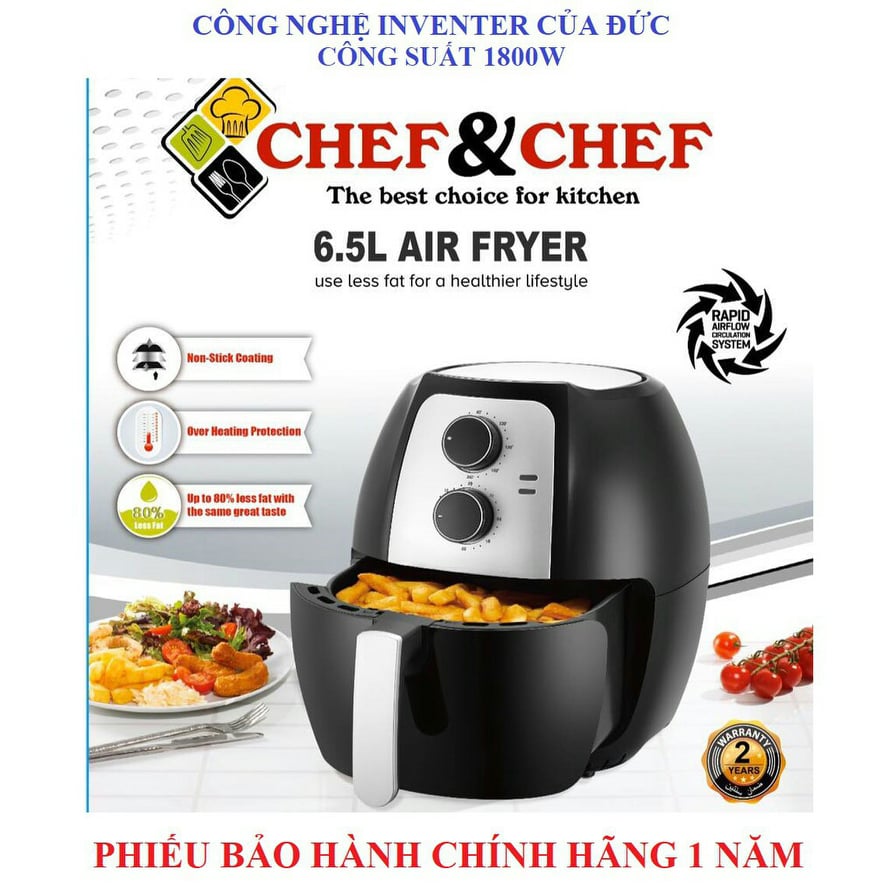Nồi chiên không dầu chef&chef 6.5l yj-702