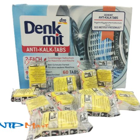 Viên Tẩy Đa Năng Vệ sinh Lồng Máy Giặt Diệt Khuẩn, Khử mùi hiệu Denkmit - gói 10 viên, nhập khẩu từ Đức