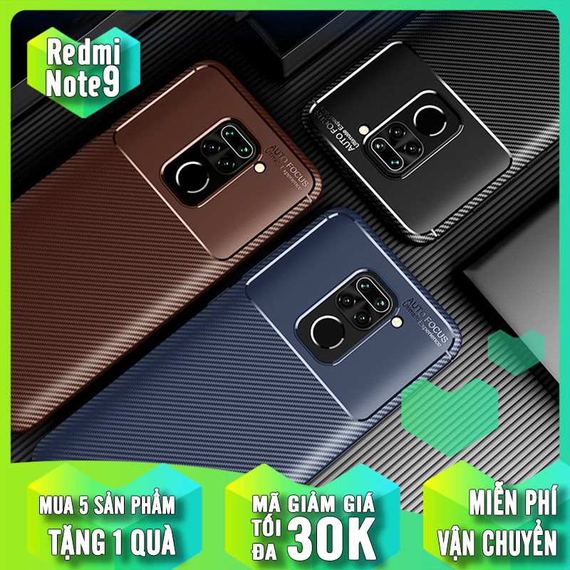 Ốp lưng cho Xiaomi Redmi Note 9 - Redmi 10X 4G chống sốc Carbon