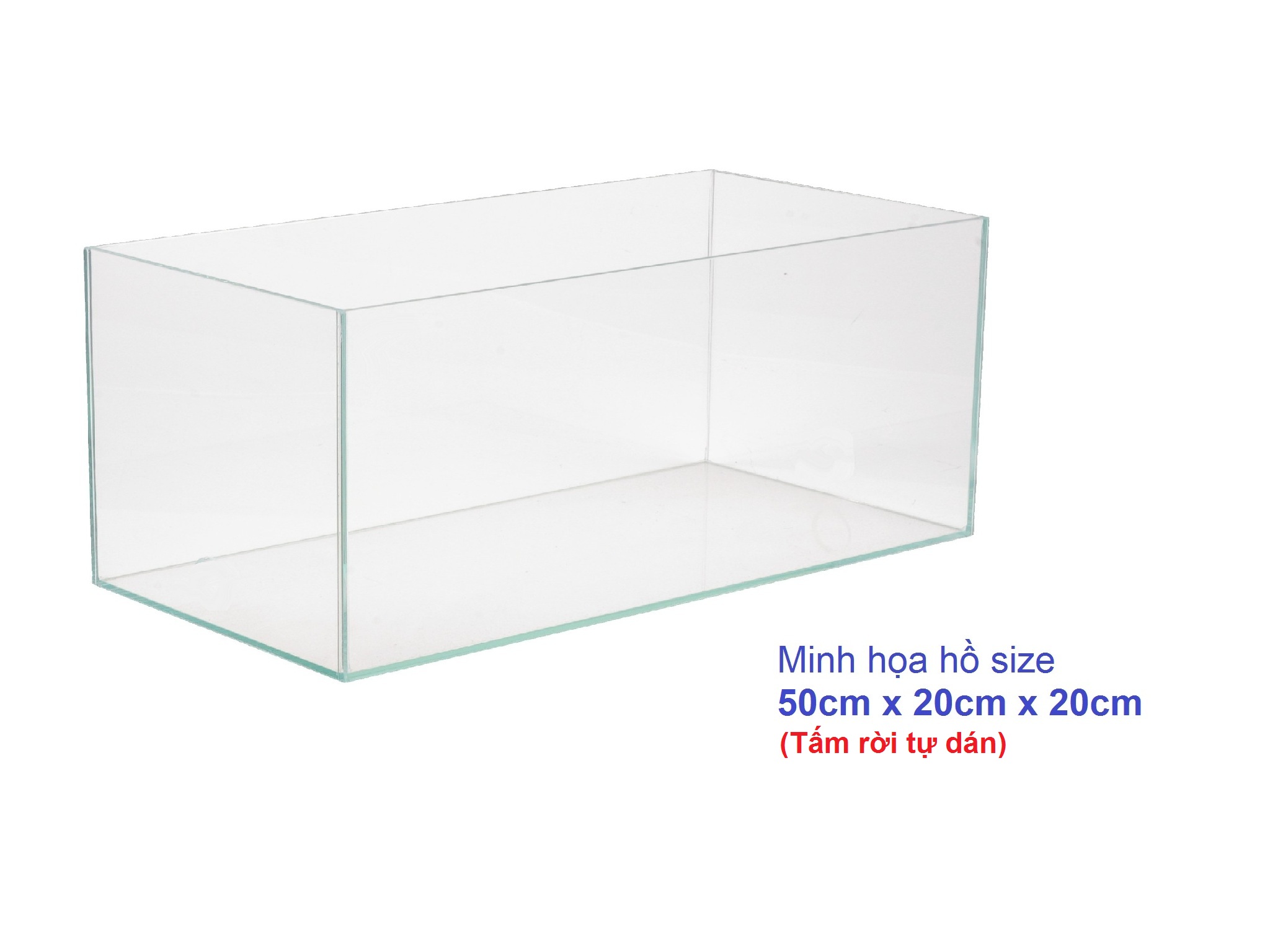 [50x20x20cm] Combo 5 tấm / 6 tấm nhựa mica cứng trong suốt cắt sẵn về tự dán làm hồ cá mica, chuồng hamster, hộp mica trưng bày, ... - Luân Air Models