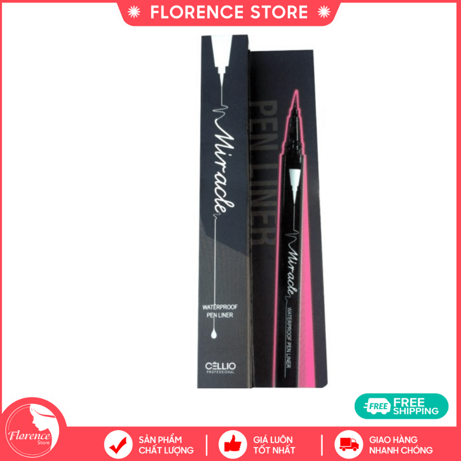 Bút Kẻ Mắt Nước Không Trôi Cellio Miracle Waterproof Pen Liner Florence Store