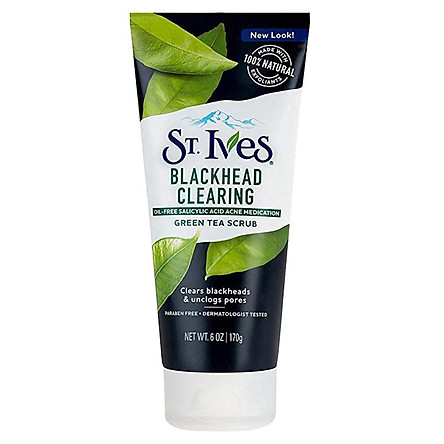 SRM Tẩy Tế Bào Chết Sạch Mụn Đầu Đen St.Ives Trà Xanh 170g ,tẩy tế bào chết