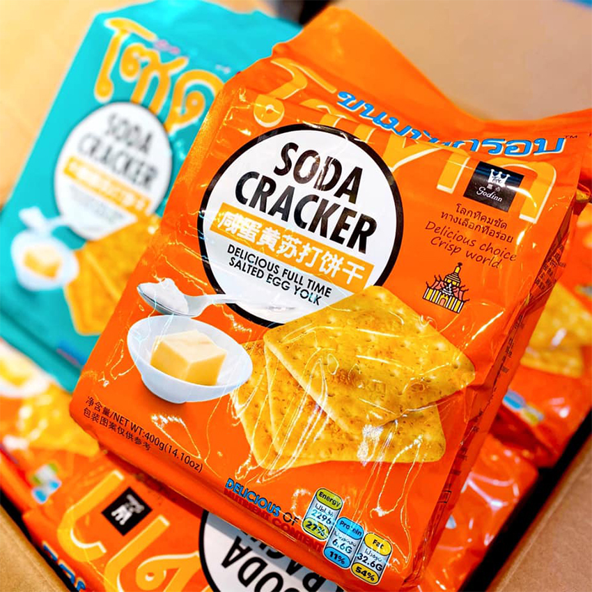 Bánh Quy Soda Cracker Vị Mặn Thái Lan, Bánh Quy Ăn Kiêng 400g B04 - TKNK BeeGin