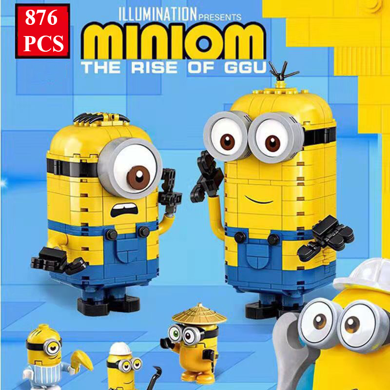 Bộ đồ chơi xếp hình minion, lắp ráp robot cỗ máy chiến đấu minion, sự trỗi dậy của gru