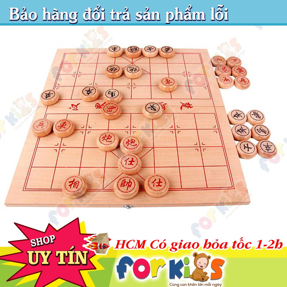 Cờ Tướng Gỗ Kèm Bàn Cờ Tướng Gỗ Đẹp Loại Lớn