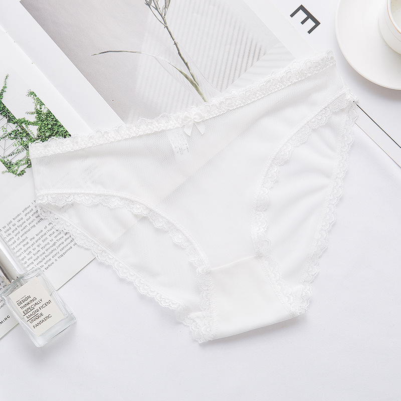 Quần lót ren lưới mềm mịn đính nơ
