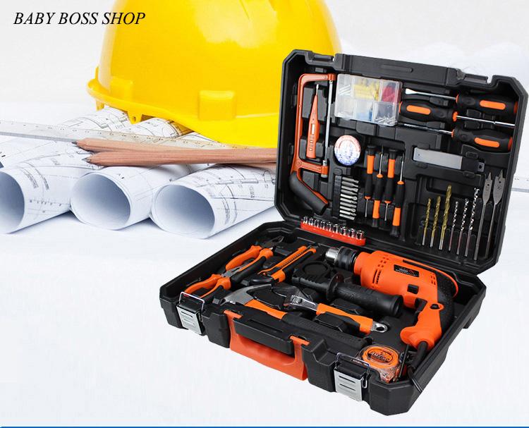 Bộ công cụ 48 chi tiết bộ dụng cụ sửa chữa máy khoan mỏ lết búa 48 chi tiết