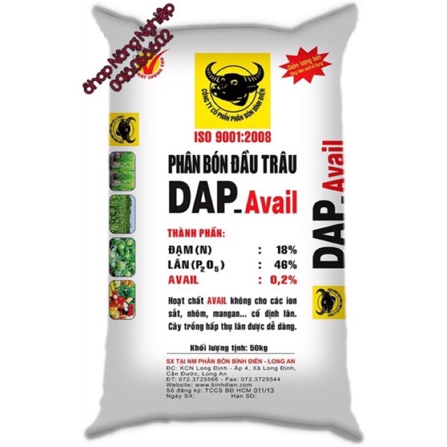 Phân bón DAP Avail chống rửa trôi, bốc hơi giúp cây đâm chồi, xanh lá, dưỡng cây